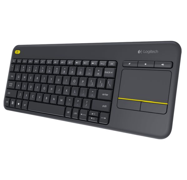 Logitech K400 Plus schwarz, DE-Layout (kabellos)