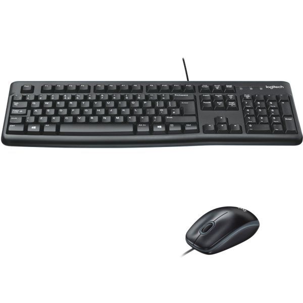 Logitech Desktop MK120 schwarz, Desktop-Set, DE-Layout